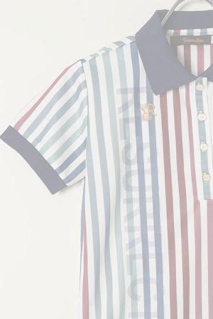 画像5:   レザレクション｜Resurrection W's Candy Stripe Polo / ウィメンズ キャンディストライプポロ{-BBS}