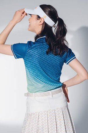 画像3: 【 50%OFF セール19,800円→9,900円】 レザレクション｜Resurrection スロープグラデーションポロ{-BBS}