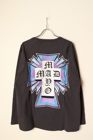 画像1: MAYO メイヨー MAYO CROSS Embroidery Raglan Long Sleeve Tee{23MY-LT11-BCA}