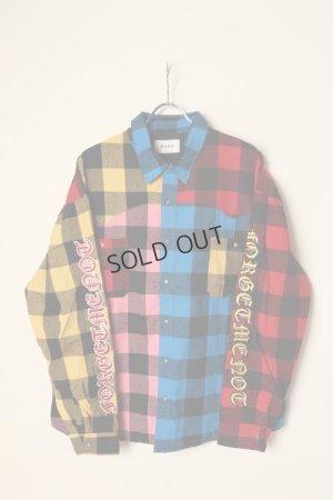 画像1: {SOLD}MAYO メイヨー MAYO CROSS Embroidery Check Shirt{-BCA}