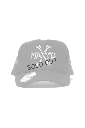 画像1: {SOLD}MAYO メイヨー MAYO CROSS BONE Embroidery Mesh CAP{-BDS}
