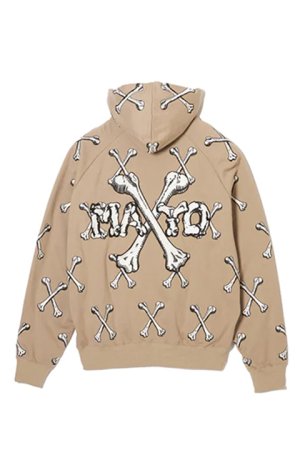 画像1: 【24SS新作】MAYO メイヨー MAYO CROSS BONES Embroidery Hoodie{-BDS}