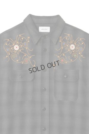 画像3: {SOLD}MAYO メイヨー MAYO WOOL EMBROIDERY CHECK SHIRT JACKET{-BDA}