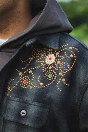 画像11: 【 30%OFF セール35,200円→24,640円】 MAYO メイヨー MAYO WOOL EMBROIDERY CHECK SHIRT JACKET{-BDA}