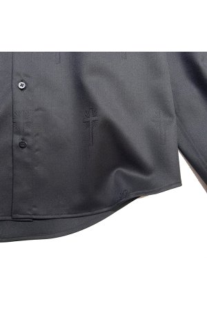 画像3: roarguns ロアーガンズ CROSS JACQUARD WOOL SHIRT{-BEA}