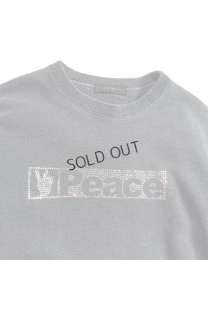 画像2: {SOLD}roarguns ロアーガンズ PEACE CRYSTAL SWEATSHIRT{-BEA}