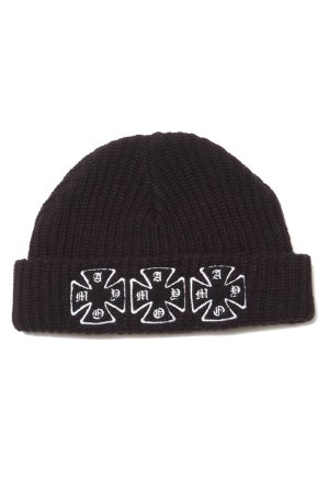 画像2: MAYO メイヨー IRON CROSS LOGO REVERSIBLE EMBROIDERY KNIT CAP ニットキャップ{-BEA}