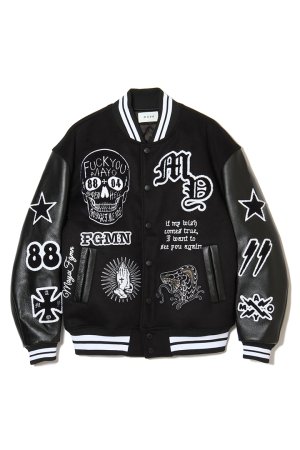 画像1: MAYO メイヨー MY FGMN EMBROIDERY STADIUM JKT 刺繍スタジャン{-BEA}