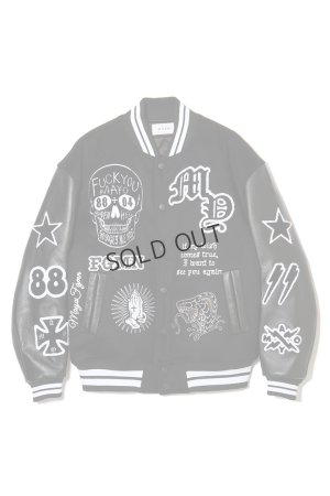 画像1: {SOLD}MAYO メイヨー MY FGMN EMBROIDERY STADIUM JKT 刺繍スタジャン{-BEA}