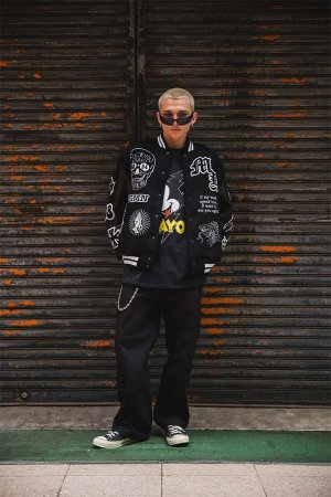 画像5: MAYO メイヨー MY FGMN EMBROIDERY STADIUM JKT 刺繍スタジャン{-BEA}