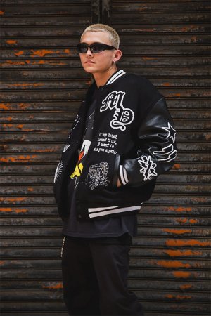 画像6: MAYO メイヨー MY FGMN EMBROIDERY STADIUM JKT 刺繍スタジャン{-BEA}