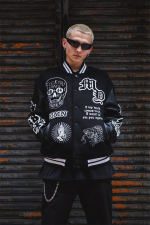 画像11: MAYO メイヨー MY FGMN EMBROIDERY STADIUM JKT 刺繍スタジャン{-BEA}