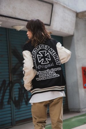 画像9: MAYO メイヨー MY FGMN EMBROIDERY STADIUM JKT 刺繍スタジャン{-BEA}