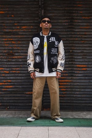 画像12: MAYO メイヨー MY FGMN EMBROIDERY STADIUM JKT 刺繍スタジャン{-BEA}