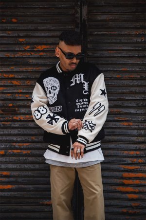 画像13: MAYO メイヨー MY FGMN EMBROIDERY STADIUM JKT 刺繍スタジャン{-BEA}