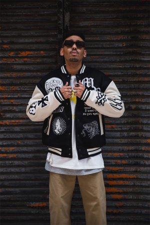 画像14: MAYO メイヨー MY FGMN EMBROIDERY STADIUM JKT 刺繍スタジャン{-BEA}