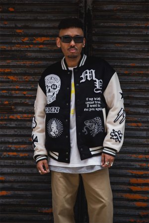 画像16: MAYO メイヨー MY FGMN EMBROIDERY STADIUM JKT 刺繍スタジャン{-BEA}