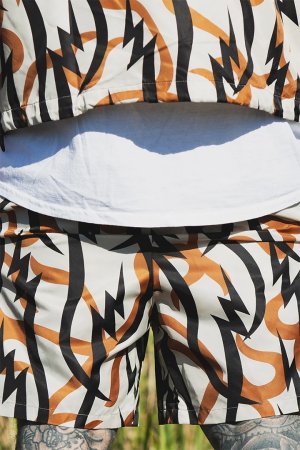 画像7: MAYO メイヨー THUNDER TRIBAL CAMO NYLON SHORTS{-BES}