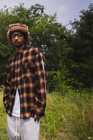 画像9: MAYO メイヨー STUD LOOK EMBROIDERY CHECK SHIRT スタッズ風刺繍チェックシャツ{-BEA}