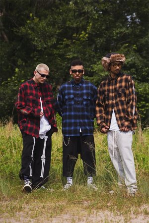 画像10: MAYO メイヨー STUD LOOK EMBROIDERY CHECK SHIRT スタッズ風刺繍チェックシャツ{-BEA}