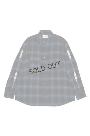画像1: MAYO メイヨー STUD LOOK EMBROIDERY CHECK SHIRT スタッズ風刺繍チェックシャツ{-BEA}