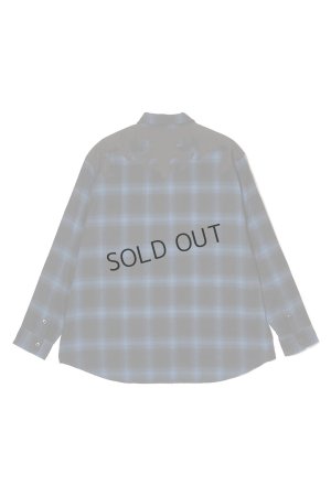 画像2: MAYO メイヨー STUD LOOK EMBROIDERY CHECK SHIRT スタッズ風刺繍チェックシャツ{-BEA}