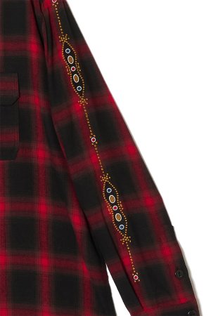 画像3: MAYO メイヨー STUD LOOK EMBROIDERY CHECK SHIRT スタッズ風刺繍チェックシャツ{-BEA}