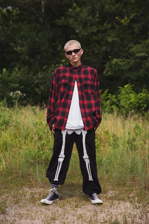 画像4: MAYO メイヨー STUD LOOK EMBROIDERY CHECK SHIRT スタッズ風刺繍チェックシャツ{-BEA}