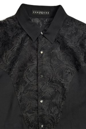 画像2: 【 30%OFF セール39,600円→27,720円】 roarguns ロアーガンズ LACE WESTERN SHIRT{-BES}