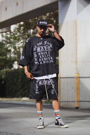 画像4: MAYO メイヨー MAYO MESSAGE EMBROIDERY GAME SHORT SLEEVE SHIRT{-BFS}