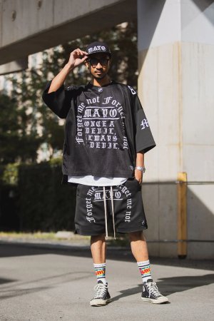 画像6: MAYO メイヨー MAYO MESSAGE EMBROIDERY GAME SHORT SLEEVE SHIRT{-BFS}