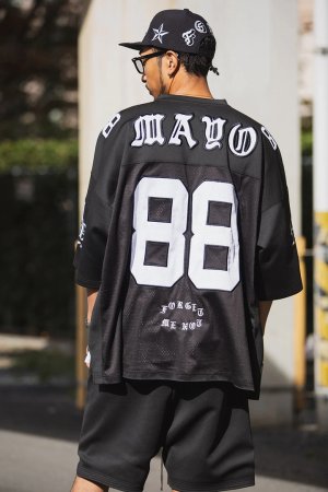 画像17: MAYO メイヨー MAYO MESSAGE EMBROIDERY GAME SHORT SLEEVE SHIRT{-BFS}