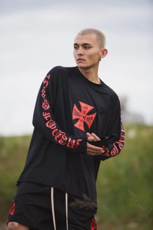 画像11: MAYO メイヨー IRON CROSS FIRE RASH GUARD（ラッシュガード）{-BFS}