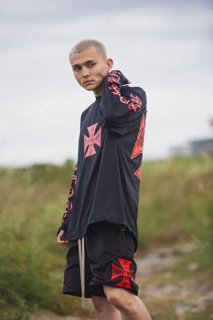 画像13: MAYO メイヨー IRON CROSS FIRE RASH GUARD（ラッシュガード）{-BFS}