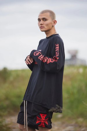 画像14: MAYO メイヨー IRON CROSS FIRE RASH GUARD（ラッシュガード）{-BFS}