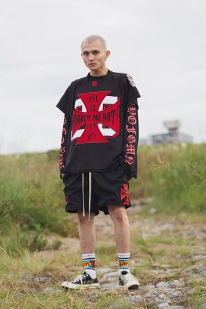 画像19: MAYO メイヨー IRON CROSS FIRE RASH GUARD（ラッシュガード）{-BFS}