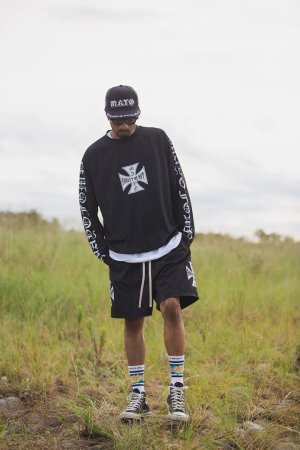 画像4: MAYO メイヨー IRON CROSS FIRE RASH GUARD（ラッシュガード）{-BFS}