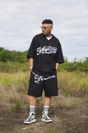 画像5: MAYO メイヨー MAYO FGMN EMBROIDERY BASE BALL SHIRTS{-BFS}