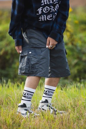 画像6: MAYO メイヨー MY LOGO EMBROIDERY FADE NYLON CARGO SHORTS{-BFS}