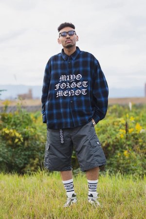 画像10: MAYO メイヨー MY LOGO EMBROIDERY FADE NYLON CARGO SHORTS{-BFS}