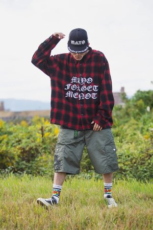 画像10: MAYO メイヨー MY LOGO EMBROIDERY FADE NYLON CARGO SHORTS{-BFS}