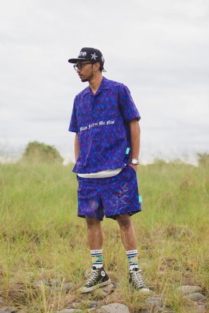 画像6: MAYO メイヨー ALL-OVER PATTERN EMBROIDERY 2WAY NYLON SHORTS{-BFS}