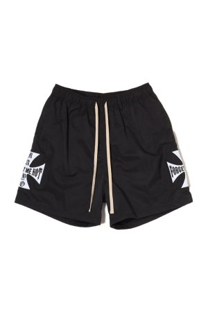 画像1: MAYO メイヨー IRON CROSS EMBROIDERY 2WAY NYLON SHORTS{-BFS}