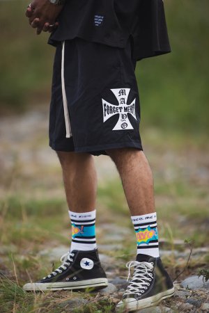 画像4: MAYO メイヨー IRON CROSS EMBROIDERY 2WAY NYLON SHORTS{-BFS}