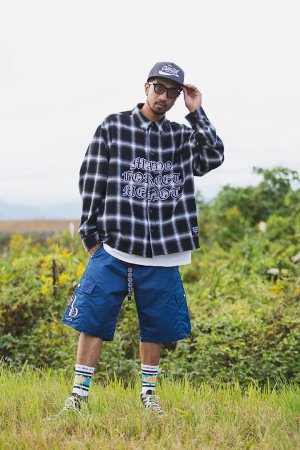 画像6: MAYO メイヨー FRONT LOGO EMBROIDERY CHECK SHIRT{-BFS}