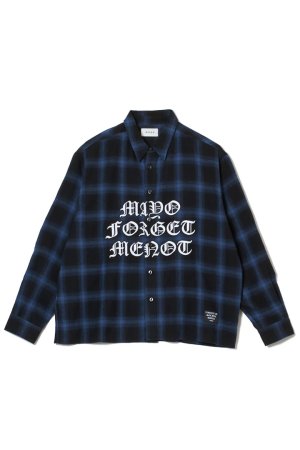 画像1: MAYO メイヨー FRONT LOGO EMBROIDERY CHECK SHIRT{-BFS}