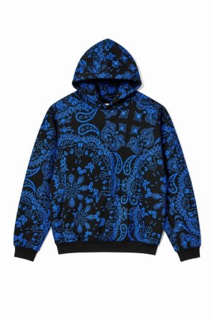 画像1: MAYO メイヨー PAISLEY PATTERN PRINT HOODIE{-BFA}