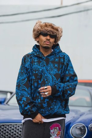 画像3: MAYO メイヨー PAISLEY PATTERN PRINT HOODIE{-BFA}