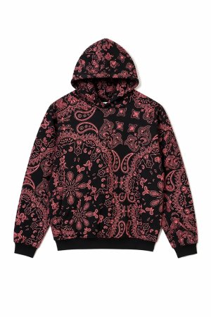 画像1: MAYO メイヨー PAISLEY PATTERN PRINT HOODIE{-BFA}