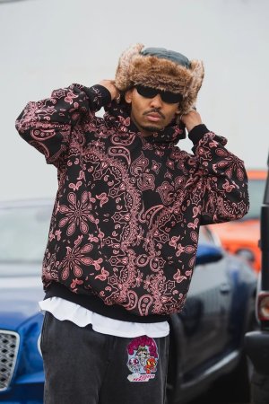 画像3: MAYO メイヨー PAISLEY PATTERN PRINT HOODIE{-BFA}